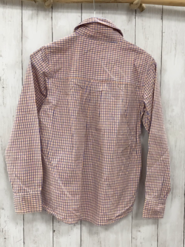 Benetton Hemd  Gr. 140  weiß orange blau kariert 