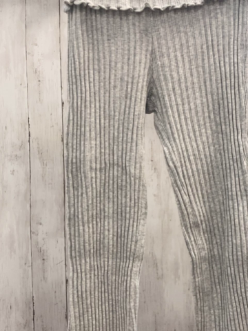 H&M Leggings Gr. 146  grau gerippt