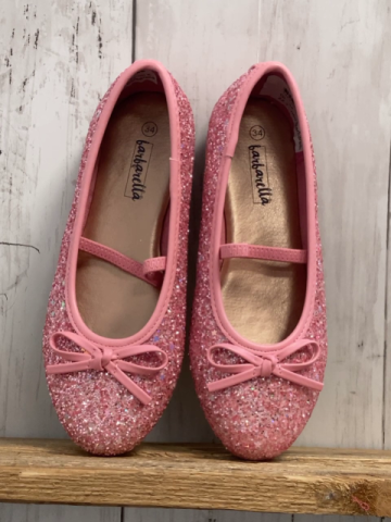 neu Barbarella  Schuhe  Gr. 34  rosa mit Glitzersteinen Schleife 