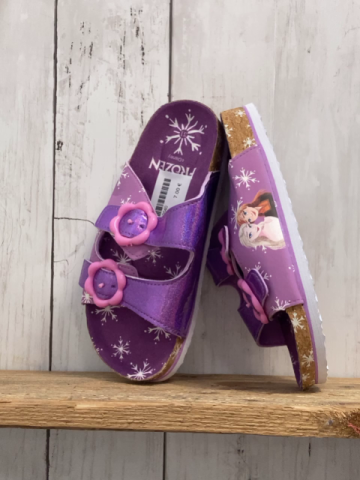 neu Sandaletten  Gr. 31  lavendel Frozen mit Glitzerriemen rosa Schnlen 
