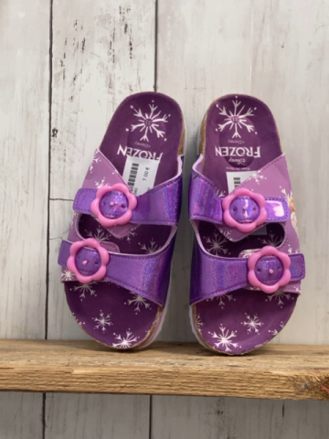 neu Sandaletten  Gr. 31  lavendel Frozen mit Glitzerriemen rosa Schnlen 