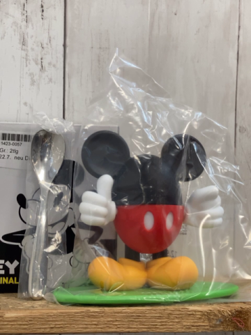 neu Disney  WMF  Eierbecherset  2 teilig aufklappbare Mickey Mouse Figur mit Löffel 