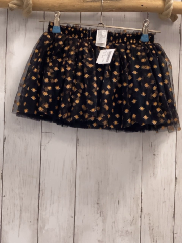 Bloch  Ballettrock  Gr. 116  schwarz Tüll goldene Glitzerblumen 