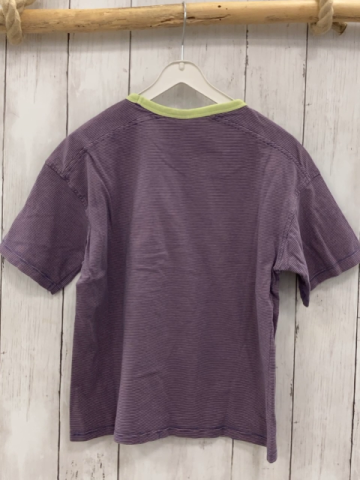 Zara  T-Shirt  Gr. 128  lila lachs Streifen hellgrüner Bund 