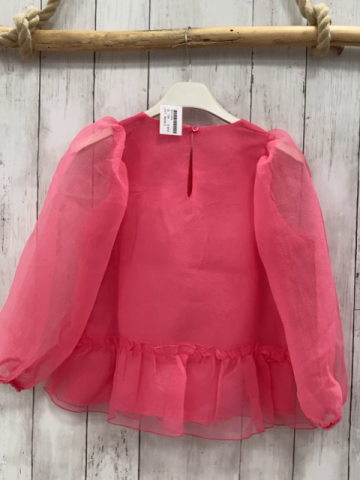 Name it  Sommerbluse  Gr. 134  pink transparente Ärmel 