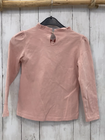 Christian Lacroix Langarmshirt  Gr. 122  rosa Rüschenbund Schrift aus Steinen 
