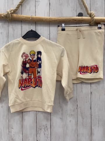 neu 2tlg H&M  Pullover + Shorts  Gr. 110  beige Jungen Karuto 