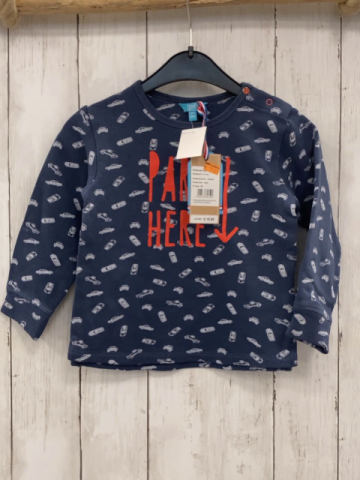neu lief!  Pullover  Gr. 86  blau hellgraue Fahrzeuge rote Schrift np 15,95 € red auf 11 € 