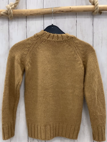 Mayoral  Pullover  Gr. 128  ocker Strick Zöpfe Fransen 