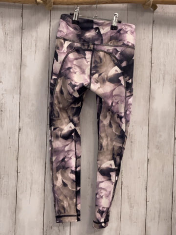 Soc Sportleggings  Gr. 122/128  grau beige altrosa weißer Druck 