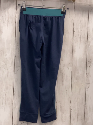   Sportleggings  Gr. 122/128  blau petrol Seitenstreifen 