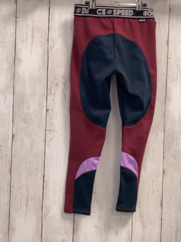 Molo  Sportleggings  Gr. 110  weinrot blau flieder Bund mit weißer Schrift 