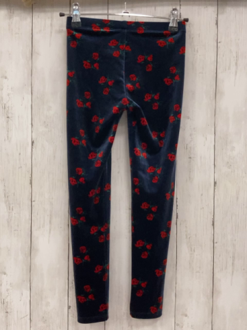 Janie & Jack  Leggings  Gr. 128  blau Samt rot Blumen 
