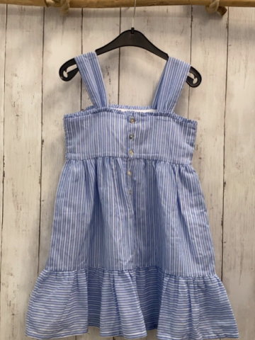 Mayoral  Kleid  Gr. 128  blau weiße Streifen große Schleife 