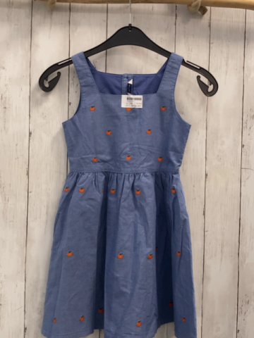 Janie & Jack  Kleid  Gr. 128  blau orange Kürbisse 