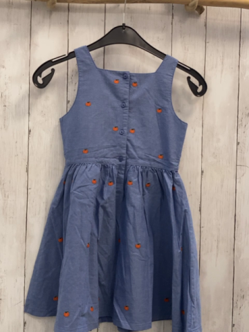 Janie & Jack  Kleid  Gr. 128  blau orange Kürbisse 