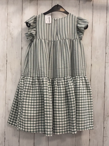 Mayoral  Kleid  Gr. 140  weiß grün oliv kariert 