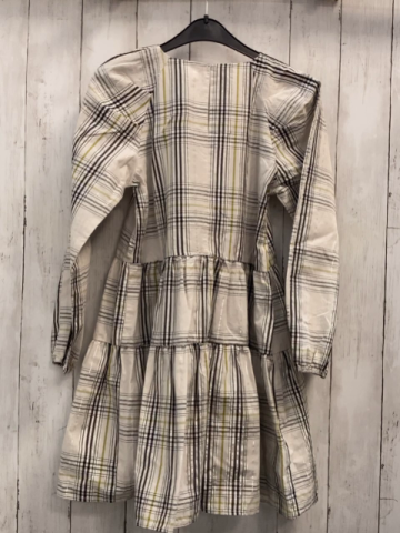 Mayoral  Kleid  Gr. 140  weiß grau silber schwarz kiwi kariert 