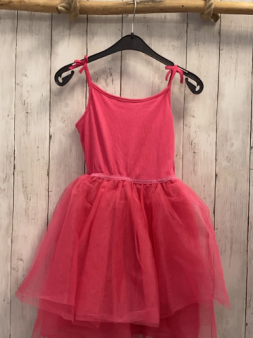 H&M  Kleid  Gr. 122  pink Oberteil mit Struktur Tüllüberrock