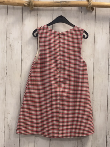 Mayoral  Kleid  Gr. 128  hellgrau grau rot kariert