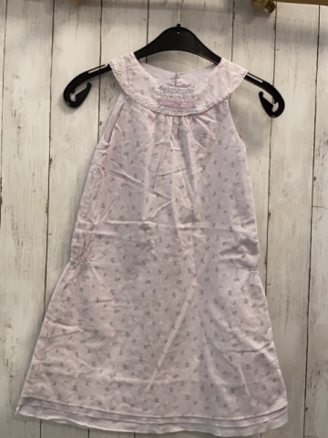 jacadi  Kleid  Gr. 128  flieder Blumen bunte Ziernähte 