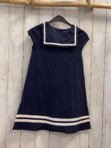 H&M  Kleid  Gr. 122  blau weiße Streifen am Matrosenkragen und am Saum 