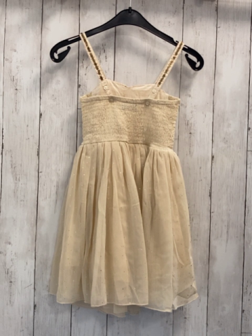 Stella Mc Cartney  Kleid  Gr. 110  creme zweilagiges Oberteil mit silber Sternen seitlich gesmokt Tüllrüschenrock mit silber Glitzersterne 