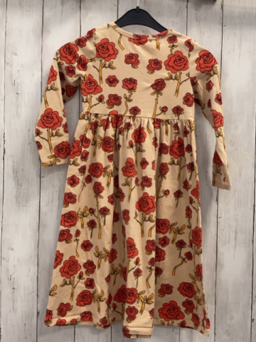 Mini Rodini  Kleid  Gr. 116  beige roe Blumen gelbe Stengel 