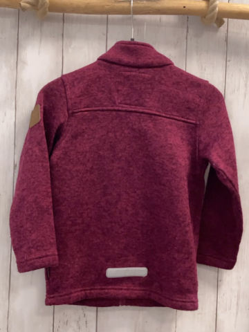 Nordbjörn  Strickjacke  Gr. 122  aubergine weinrot meliert 