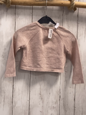 Disney  Strickjacke  Gr. 86  rosa mit bronze Glitzerpunkten hase Blumen 