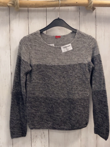S´Oliver  Pullover  Gr. 122/128  hellgrau grau meliert + grau hellgrau meliert Strick