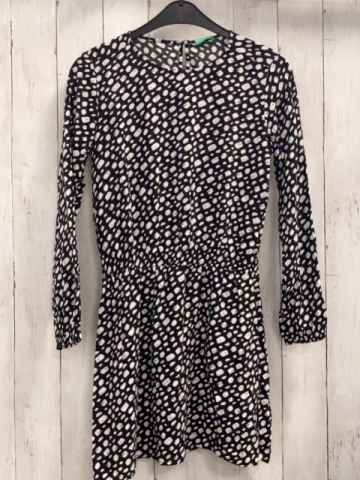 Benetton  Kleid  Gr. 152  schwarz weißer Druck mit kleinen Punkten 