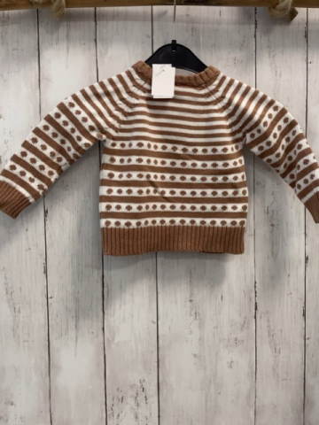 Alana  Pullover  Gr. 74  braun weiße Streifen Strick 