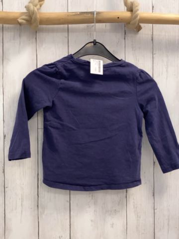   Langarmshirt  Gr. 110  blau Figuren mit golden Glitzer + Pailetten
