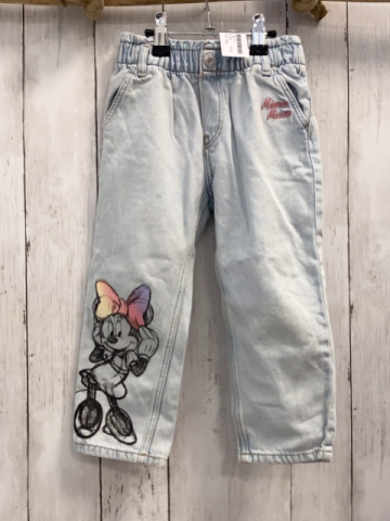 H&M  Hose  Gr. 98  hellblau Jeans Minnie Mouse Gummizugbund 