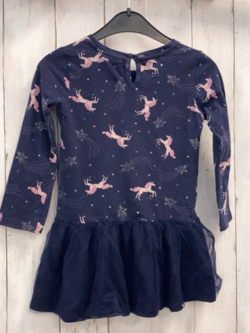 Manguun Kleid  Gr. 98  blau Einhöner Sterne 