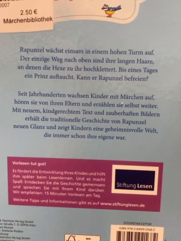 Märchenbibliothek  Buch Rapunzel 