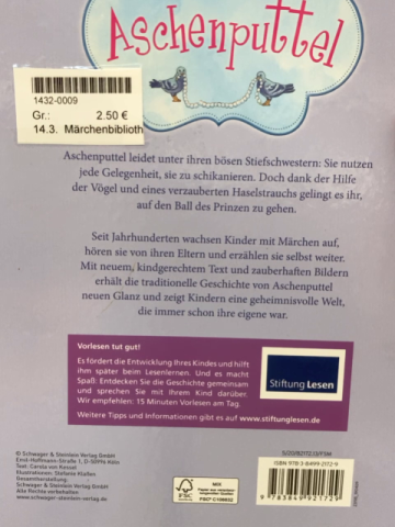 Märchenbibliothek  Buch Aschenputtel 