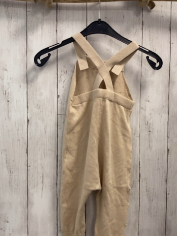   Latzhose  Gr. 74  beige Strick Noppen 