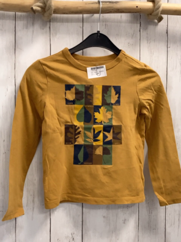 GAP  Langarmshirt  Gr. 110  ocke Bilder mit Blättern 