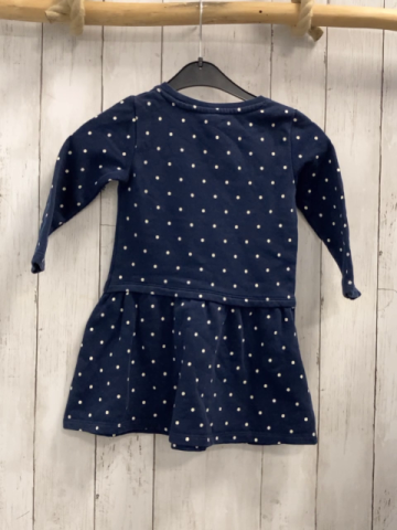   Kleid  Gr. 98  blau weißes Einhorn + weiße Punkte 