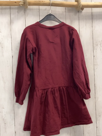  Kleid Gr. 116  bordeauxrot Pailettenstern 