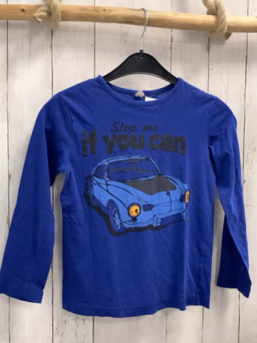 esprit Langarmshirt Gr. 128  blau schwarze Schrift