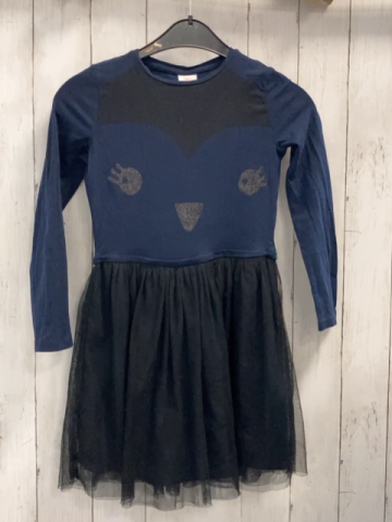 S´Oliver Kleid Gr. 134  blau Glitzergesicht Tüllrock 