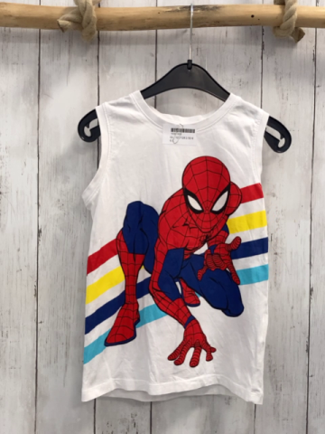   Top Gr. 122/128  weiß Spiderman 