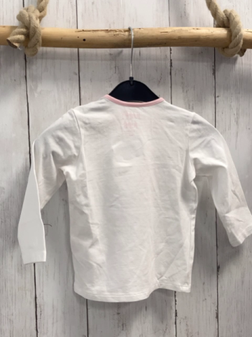   Langarmshirt  Gr. 80  weiß Karussell mit Glitzer 