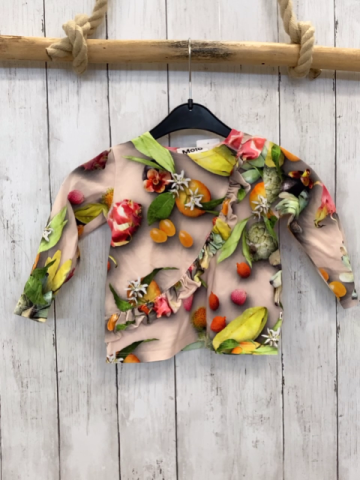 Molo  Langarmshirt  Gr. 86  grau Fürchte Rüschen 