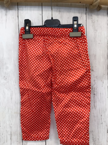 Obaibi  Jeggings  Gr. 80  rot weiße Elypsen beige Schleife 