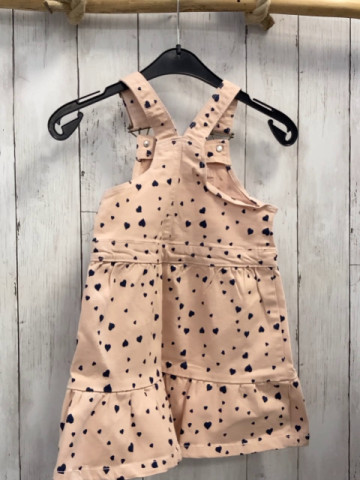 neu Name it  Kleid Gr. 98  creme schwarze Herzen 