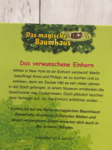 Magisches Baumhaus  Buch Das verwunschene Einhorn 